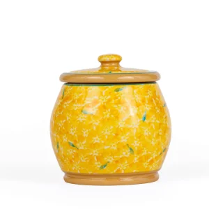Lawn Yellow Small Round Lidded Jar